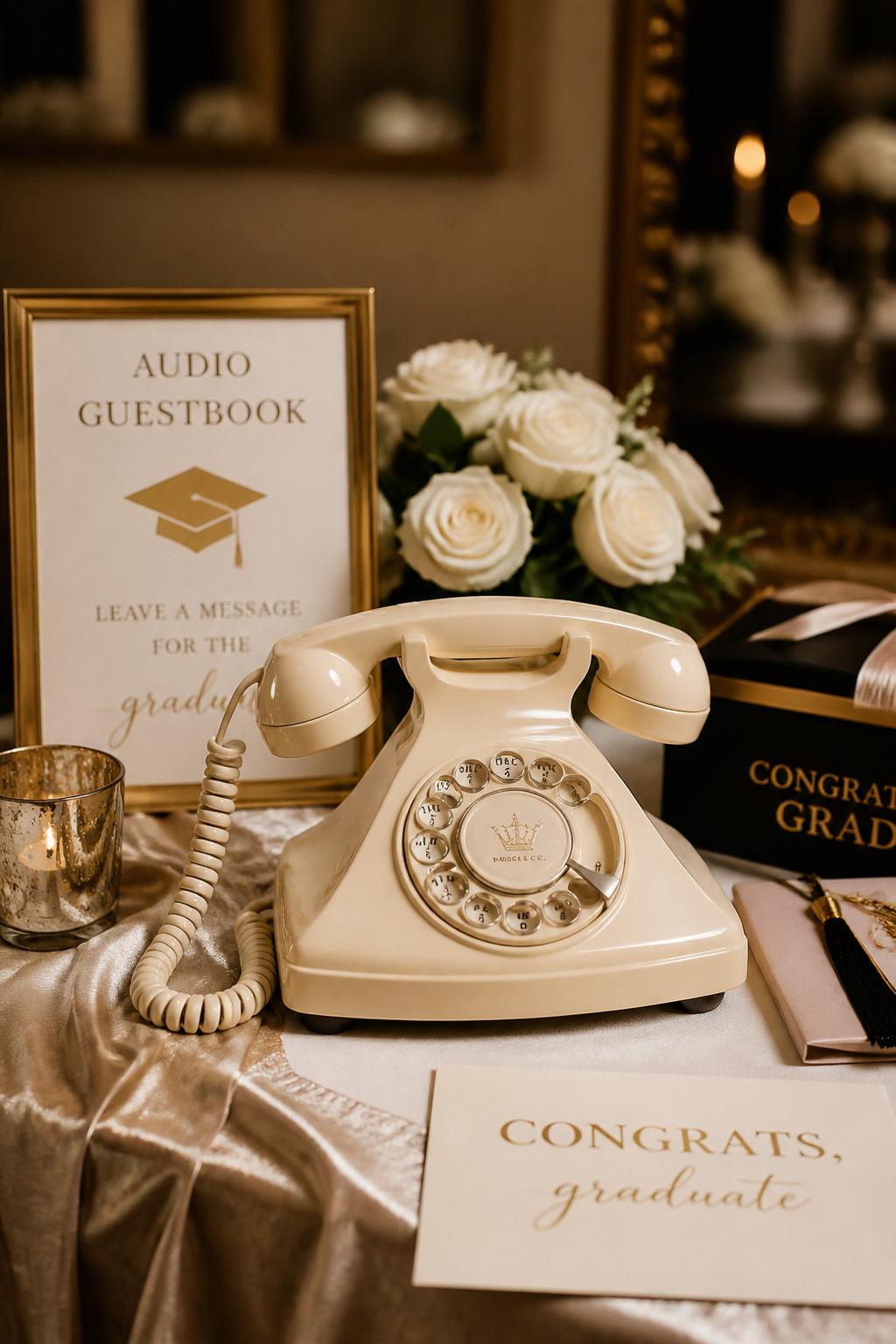 Memorials audio guestbook styled by The Party Line